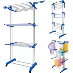 CRUSEC - Tendedero Ropa Perchero Plegable Colgador De 3 Niveles