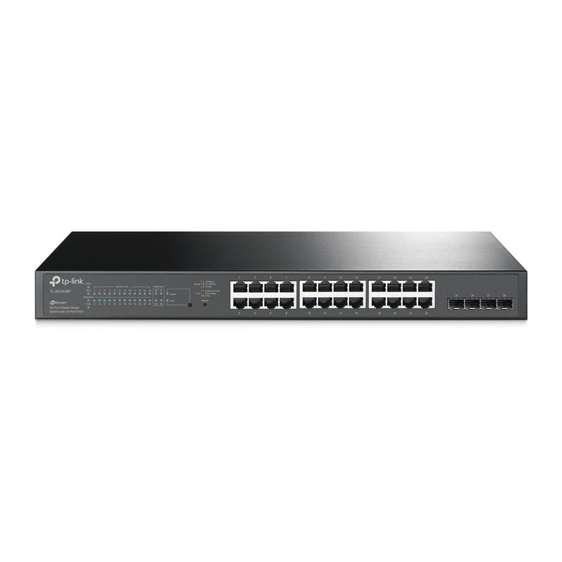 TP LINK - Switch TPLink TL-SG2428P 28 Puertos Gigabit 56 Gbps SFP PoE+ - Negro