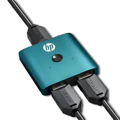 HP - Switch HDMI 4K Profesional Dual Port HUB HDMI DHC-HD01V - Verde