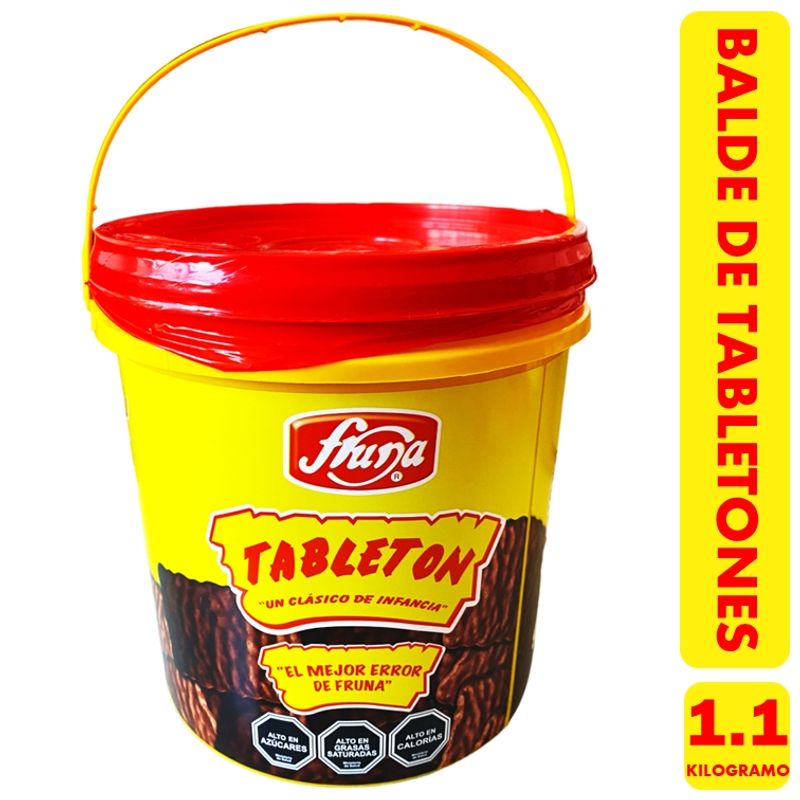 GENERICO - Balde De Tabletones Fruna -clásico De La Infancia 11 Kilo