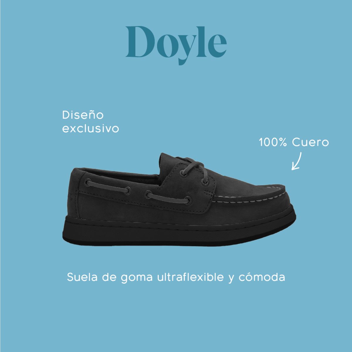 HUSH PUPPIES - Zapato Escolar de Cuero Doyle negro niño HUSH PUPPIES