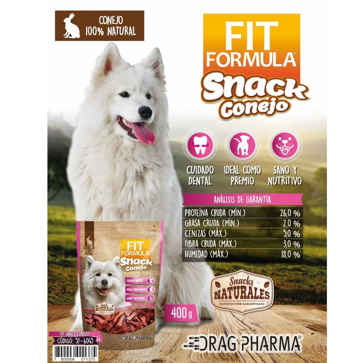 FIT FORMULA - Snack Perros Fit Formula Conejo 400gr