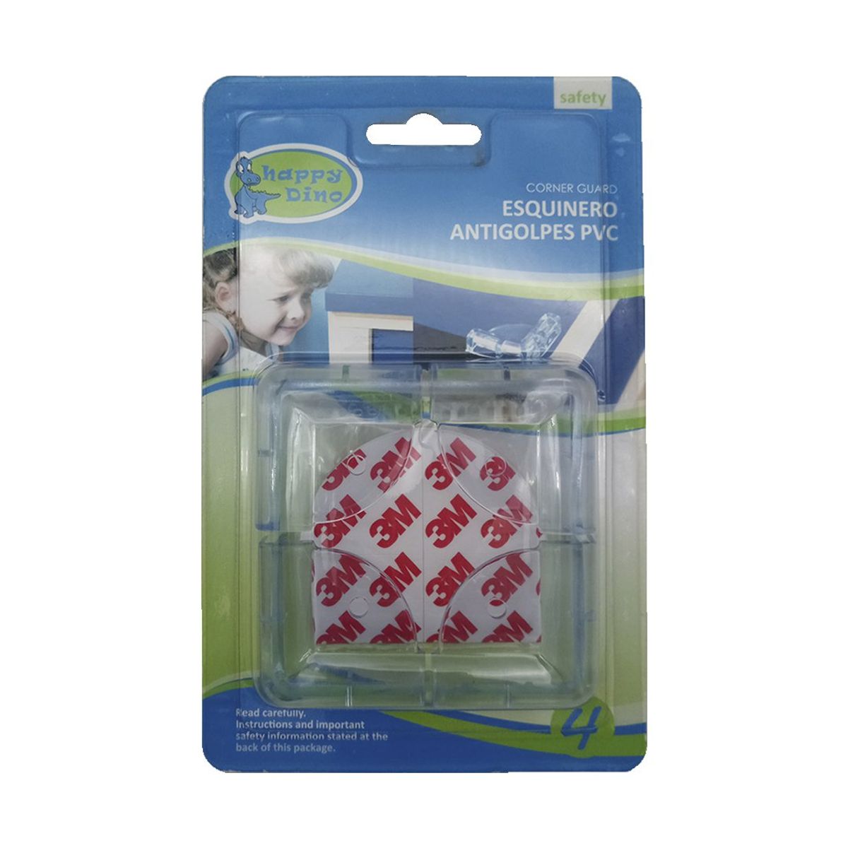 DINO - ESQUINERO TRANSPARENTE HAPPY DINO-MIMBRAL
