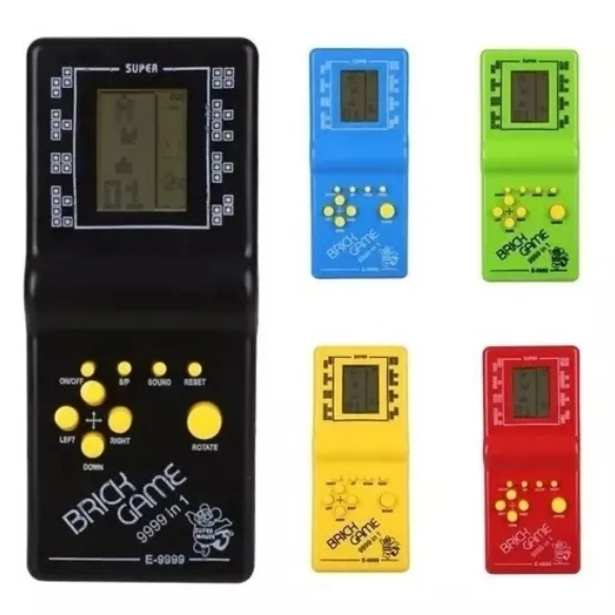 GENERICO - Pack 4 Consola Brick Game 9999 In 1 Standard