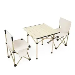 GENERICO - Juego de Mesa Sillas Camping Plegable