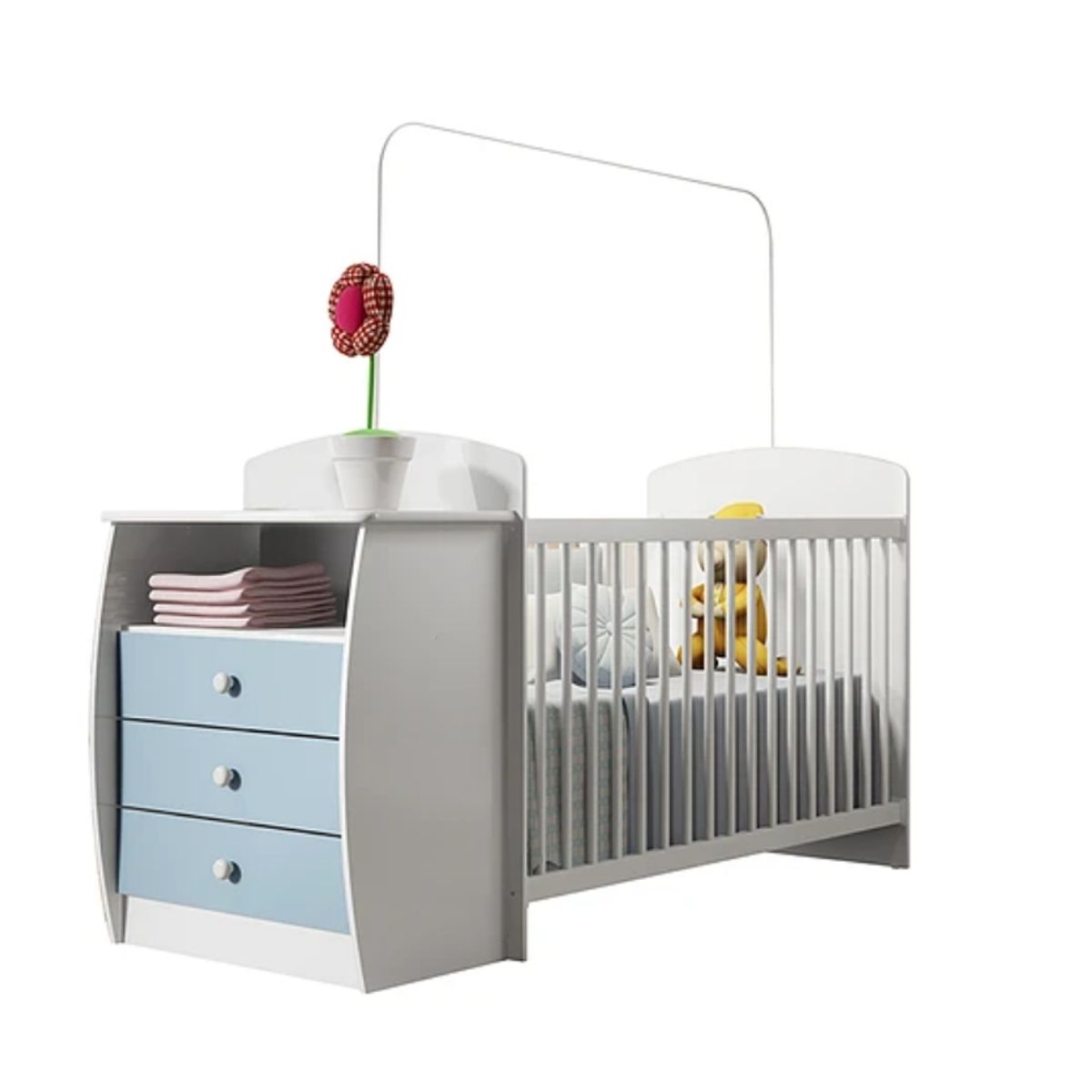 KIDSCOOL - Cuna Con Comoda Bambini Celeste