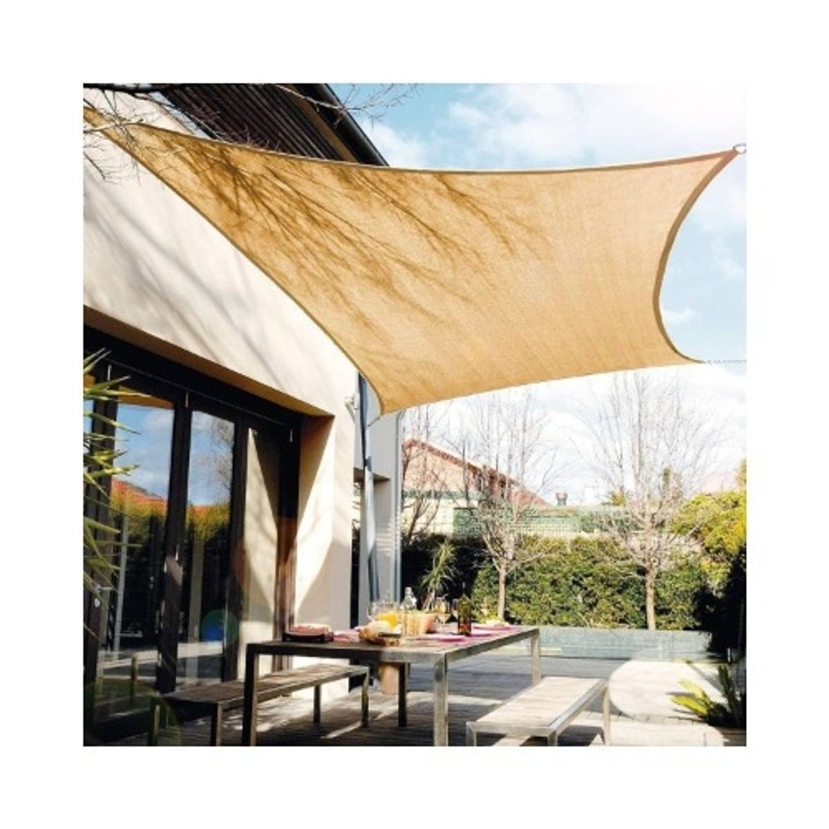 U BUY - Toldo Vela Sombra Rectangular 3.0 X 4.0 Mts Beige
