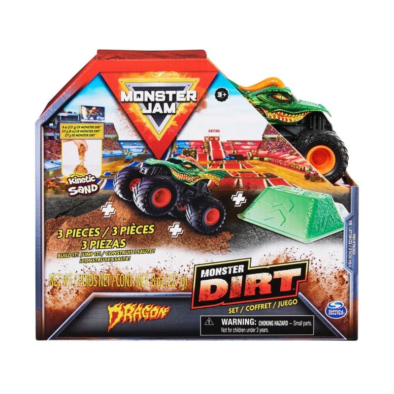 GENERICO - IMEX 6065106 MONSTER JAM SET VEHICULO + DRAGON MONSTER DIRT
