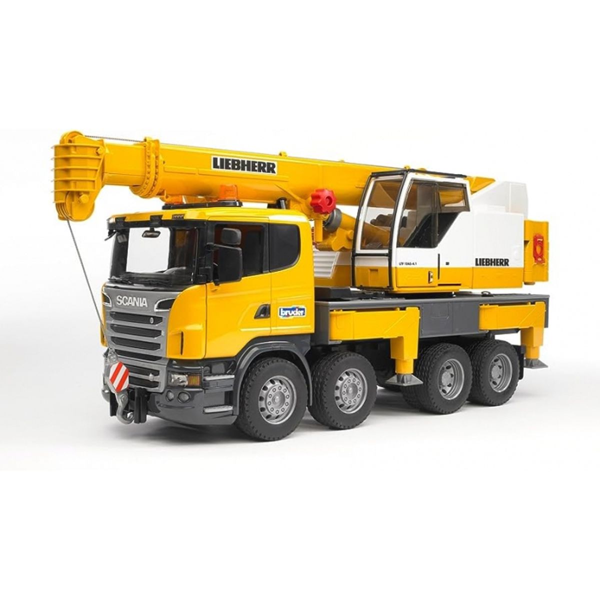 BRUDER - BRUDER 03570 SCANIA R SERIES LIEBHERR CRANE TRUCK AND LIGHT