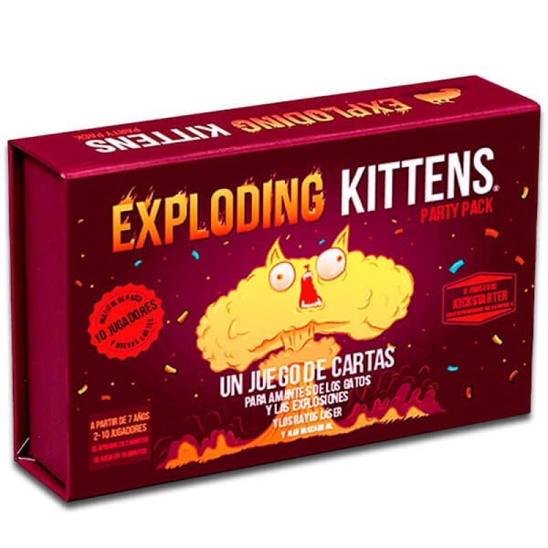 ASMODEE - Juego Mesa Exploding Kittens - Party Pack Español