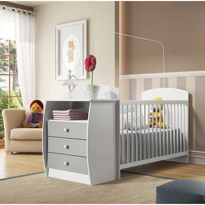 Imagen 2 del producto Cuna Con Comoda Bambini Gris