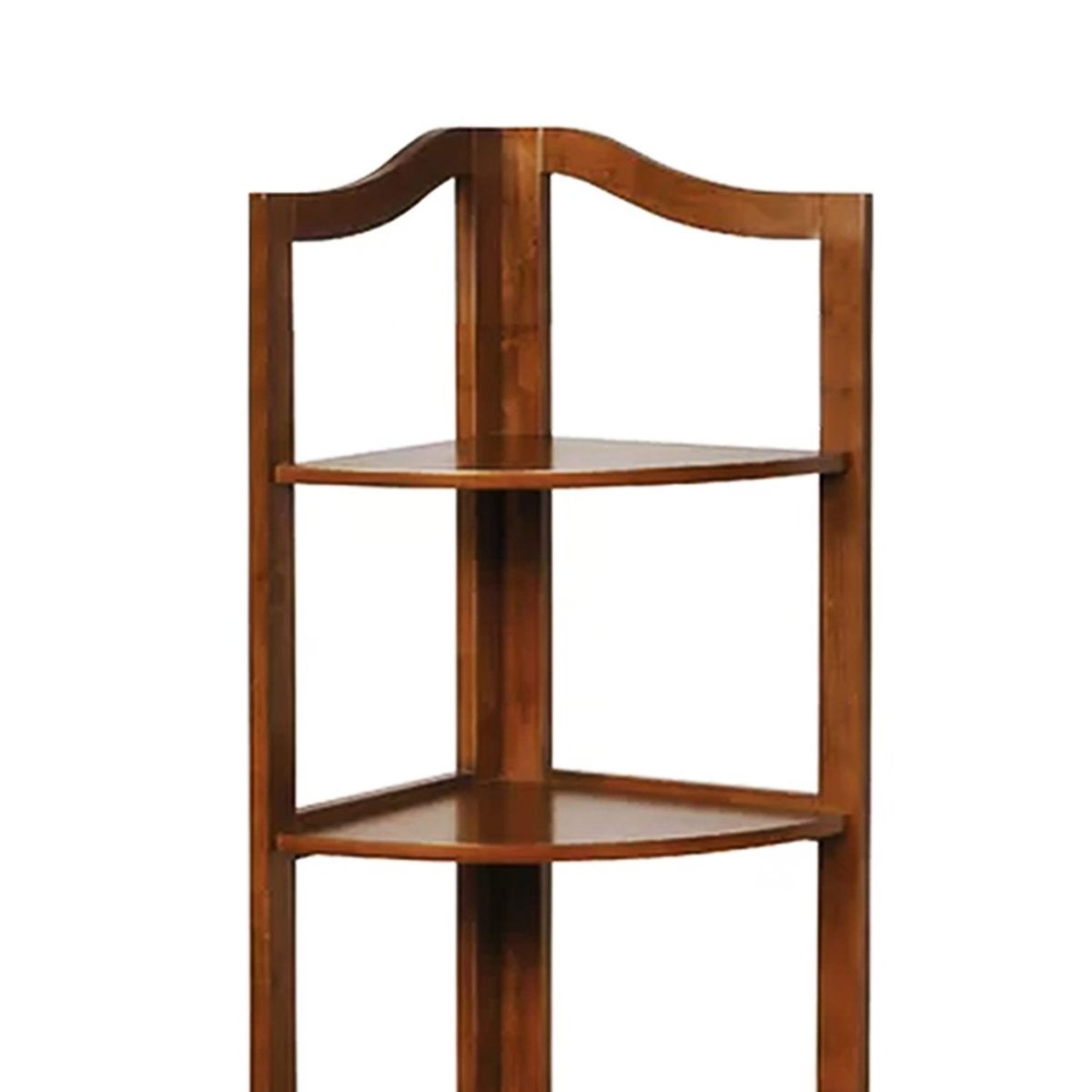 GENERICO - Repisa esquinero de madera 4 niveles café oscuro