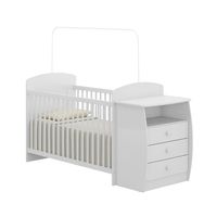 Cuna Con Comoda Bambini Blanca