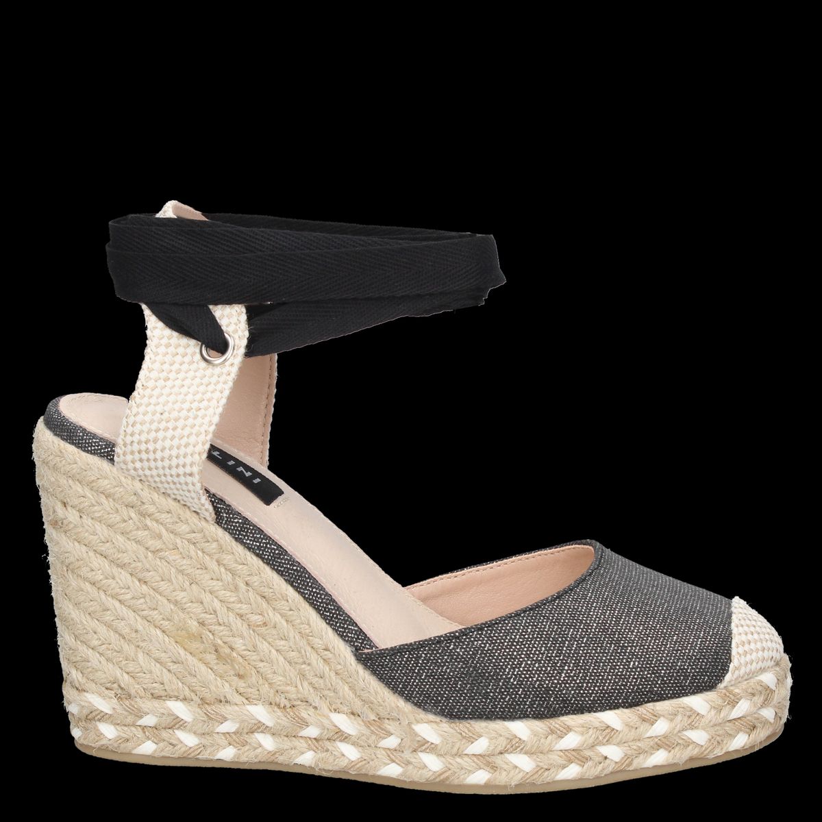 POLLINI - Alpargata Casual Mujer Negro Pollini