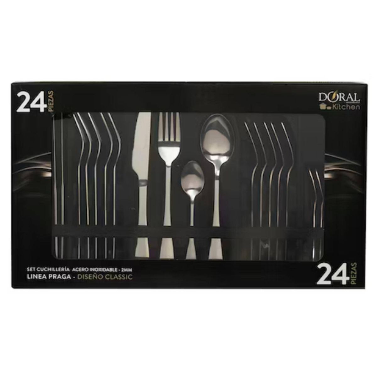 DORAL - Pack de cubiertos 2.0mm Doral + Organizador de cubiertos