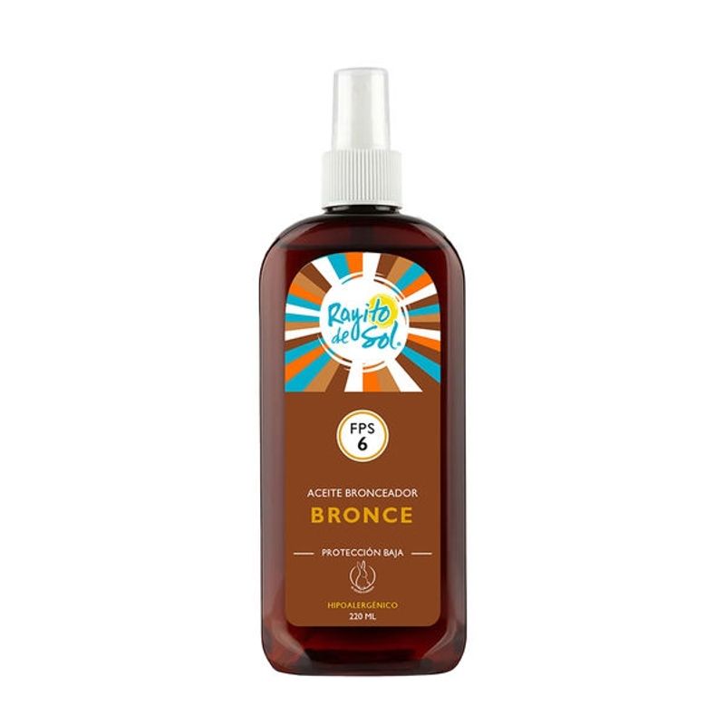 GENERICO - Aceite Bronceador Rayito de Sol Fps6 220ml.