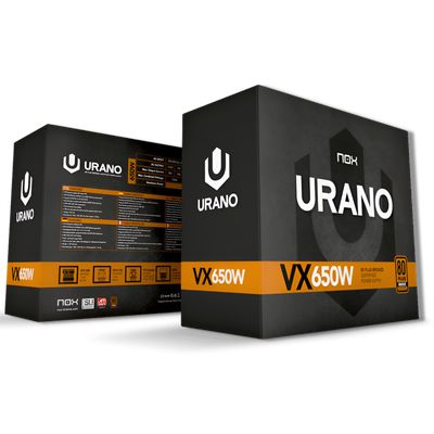 Imagen 2 del producto Fuente de Poder Gamer Urano VX 650W 80 PLUS + BRONZE