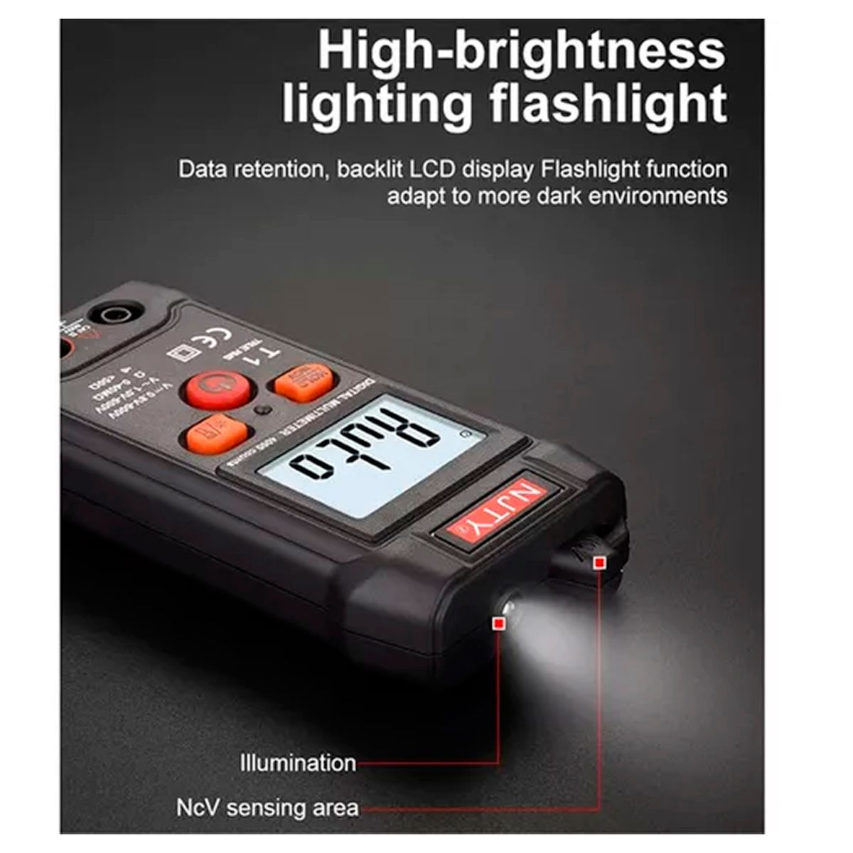 ESHOPANGIE - Tester Digital Inteligente Amperaje Voltaje Ohms 600v Ac Dc