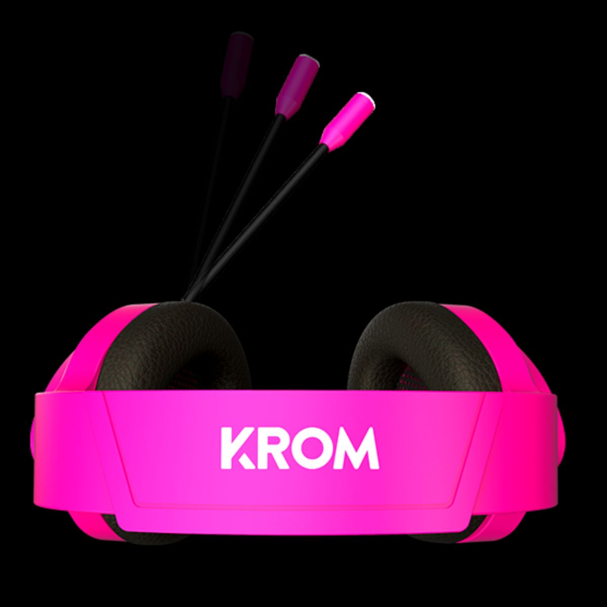 KROM - Audífonos Gamer de Barbie Rosados KROM KHALI Multiplataforma - Rosa