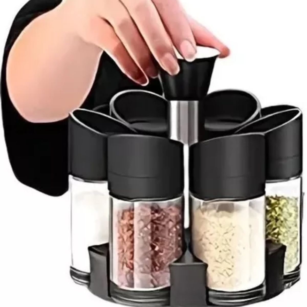 OEM - Set De 6 Especieros Condimentos Con Base Giratoria