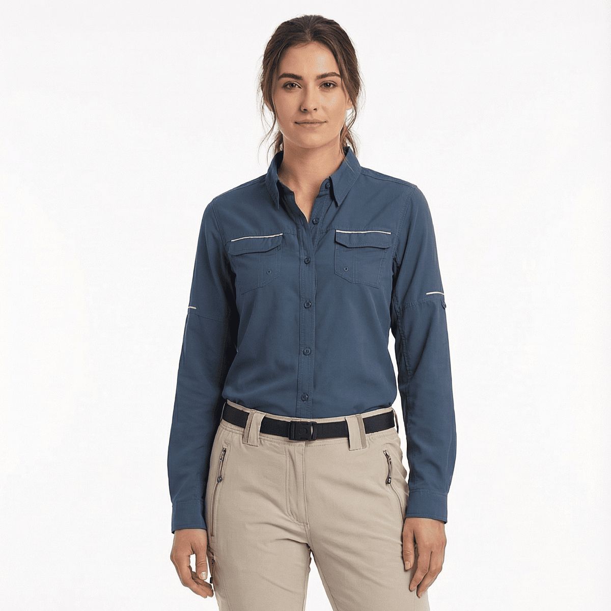 T-WORLD - Blusa Mujer Outdoor Jubae Ripstop  UV UPF+50 Transpirable