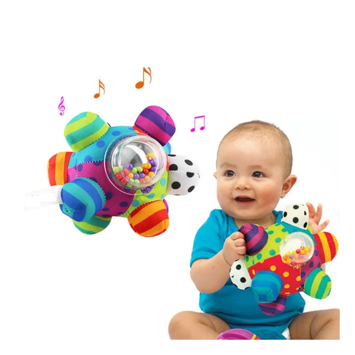 GENERICO - Sonajero sensorial de tela para bebé