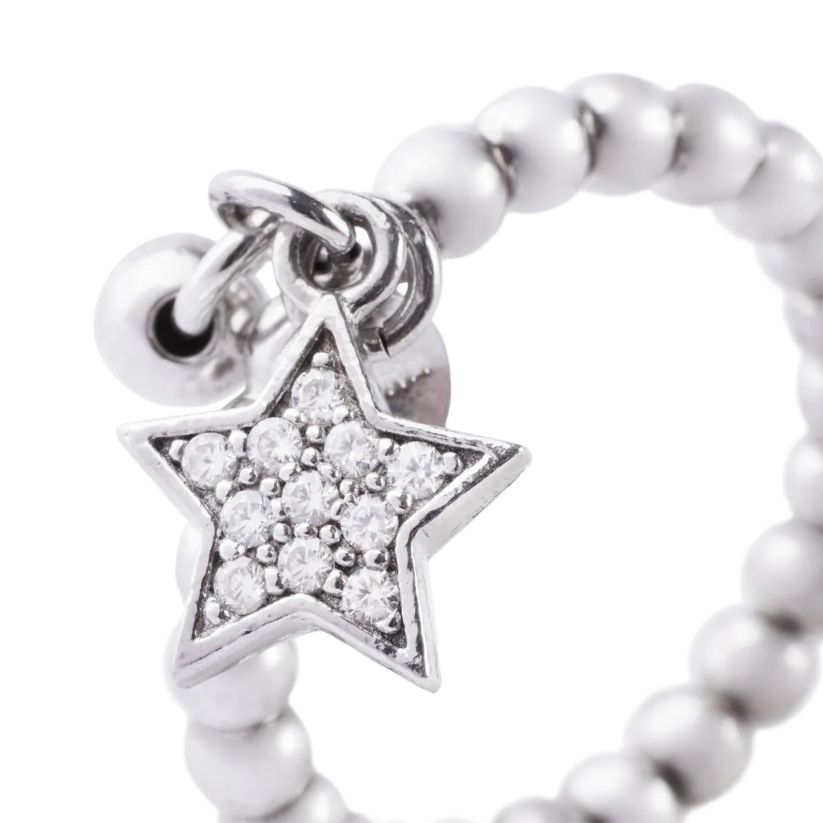 JB JOYAS BARON - Anillo de Plata Esterlina 925 Colgantes de Estrellas