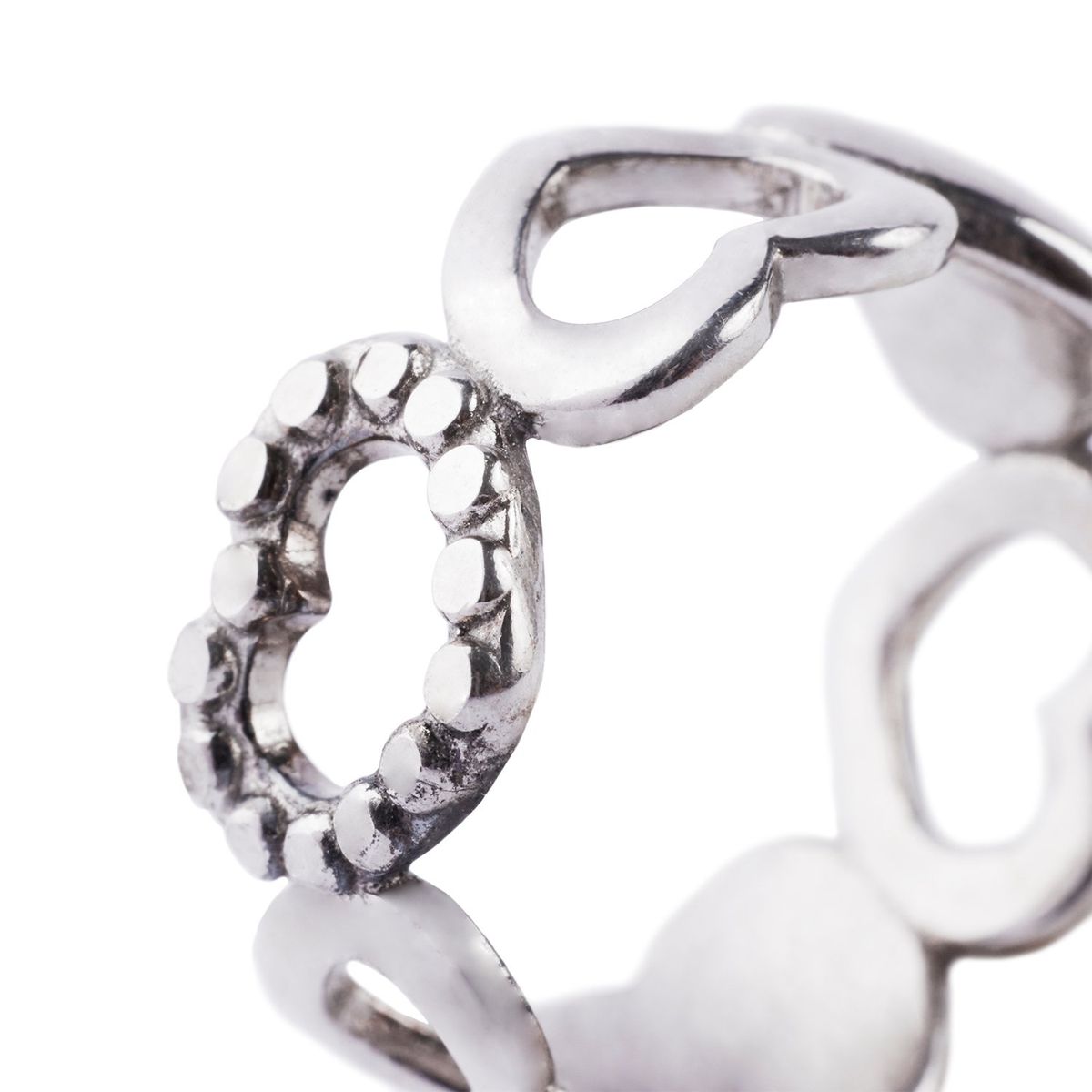 JB JOYAS BARON - Anillo de Plata Esterlina 925 Corazones Grandes 2