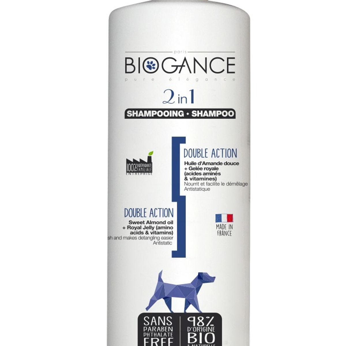 BIOGANCE - Shampoo 2 en 1 (shampoo universal), 1 Litro, Biogance.