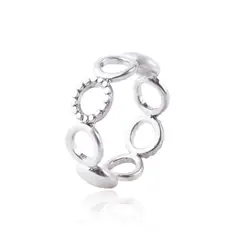 JB JOYAS BARON - Anillo de Plata Esterlina 925 Circulo Ring