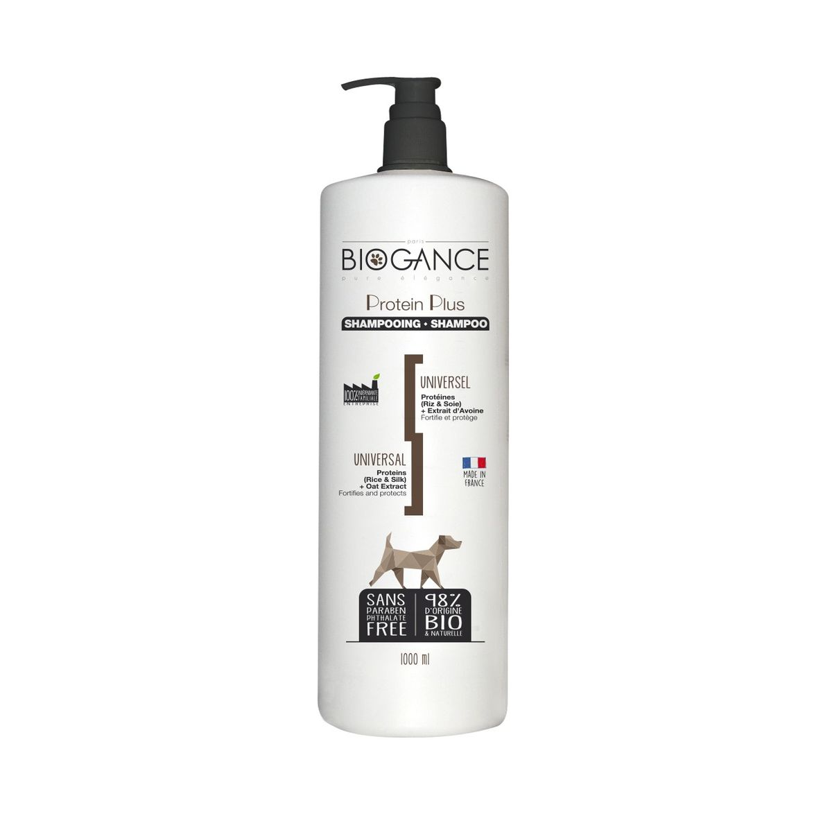 BIOGANCE - Shampoo Protein Plus (Shampoo universal) 1 Litro, Biogance.