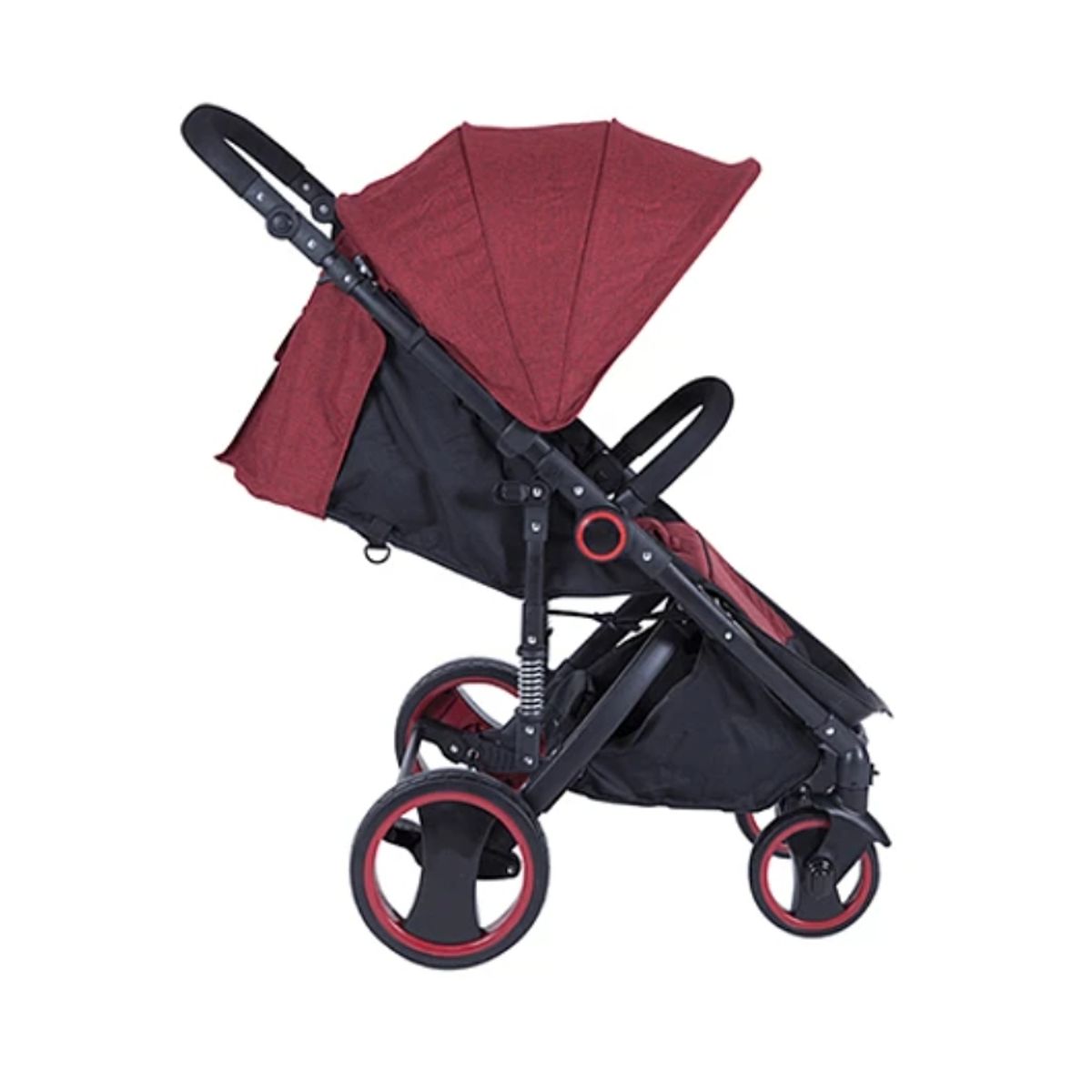 KIDSCOOL - Coche Jogger Rojo Con Suspensión Plegable