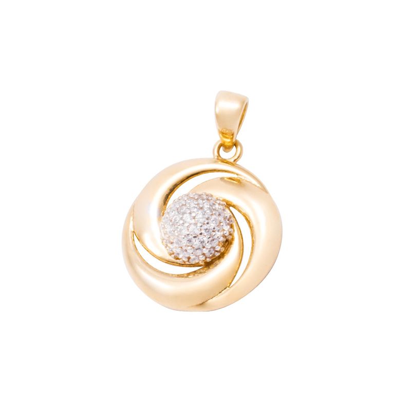 JB JOYAS BARON - Colgante de Oro 18kt Modelo  Circones espiral