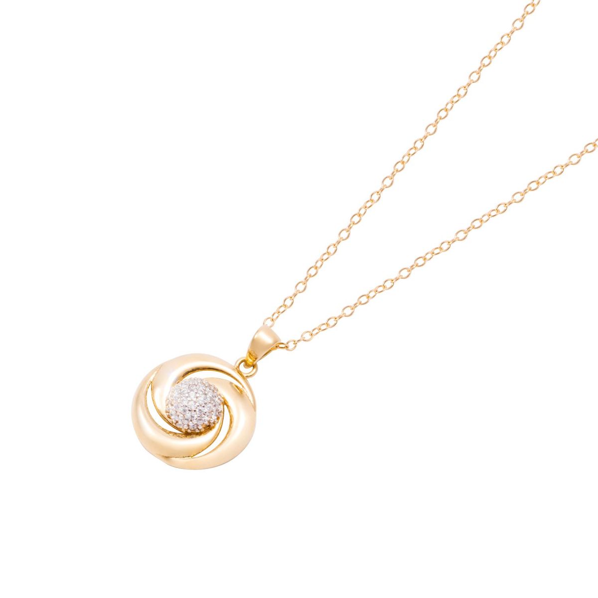 JB JOYAS BARON - Colgante de Oro 18kt Modelo  Circones espiral