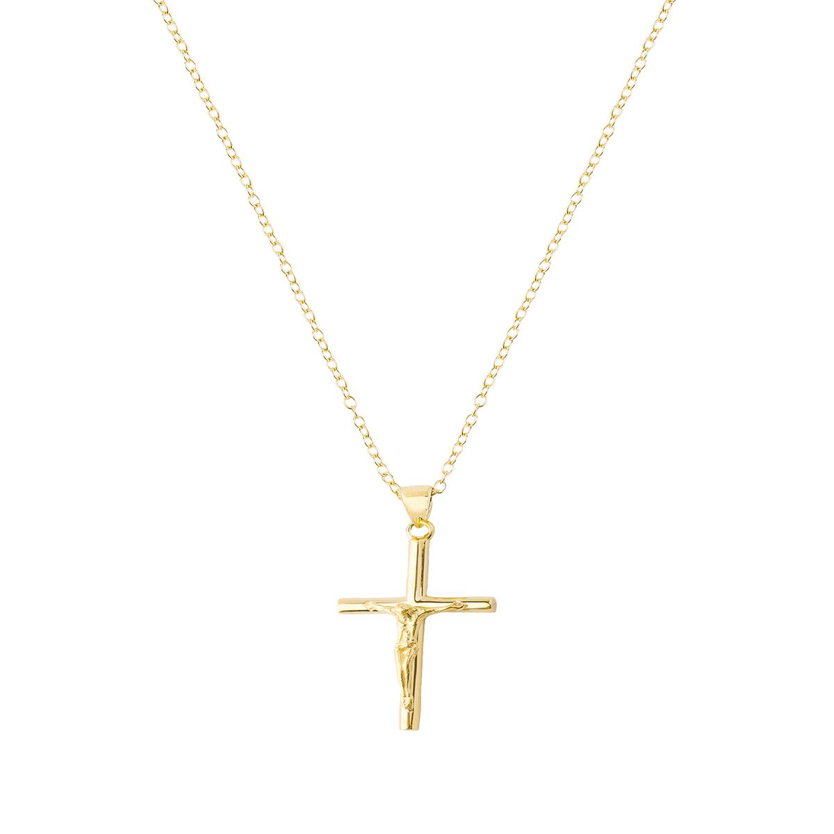 JB JOYAS BARON - Colgante de Oro 18kt Cruz con Cristo