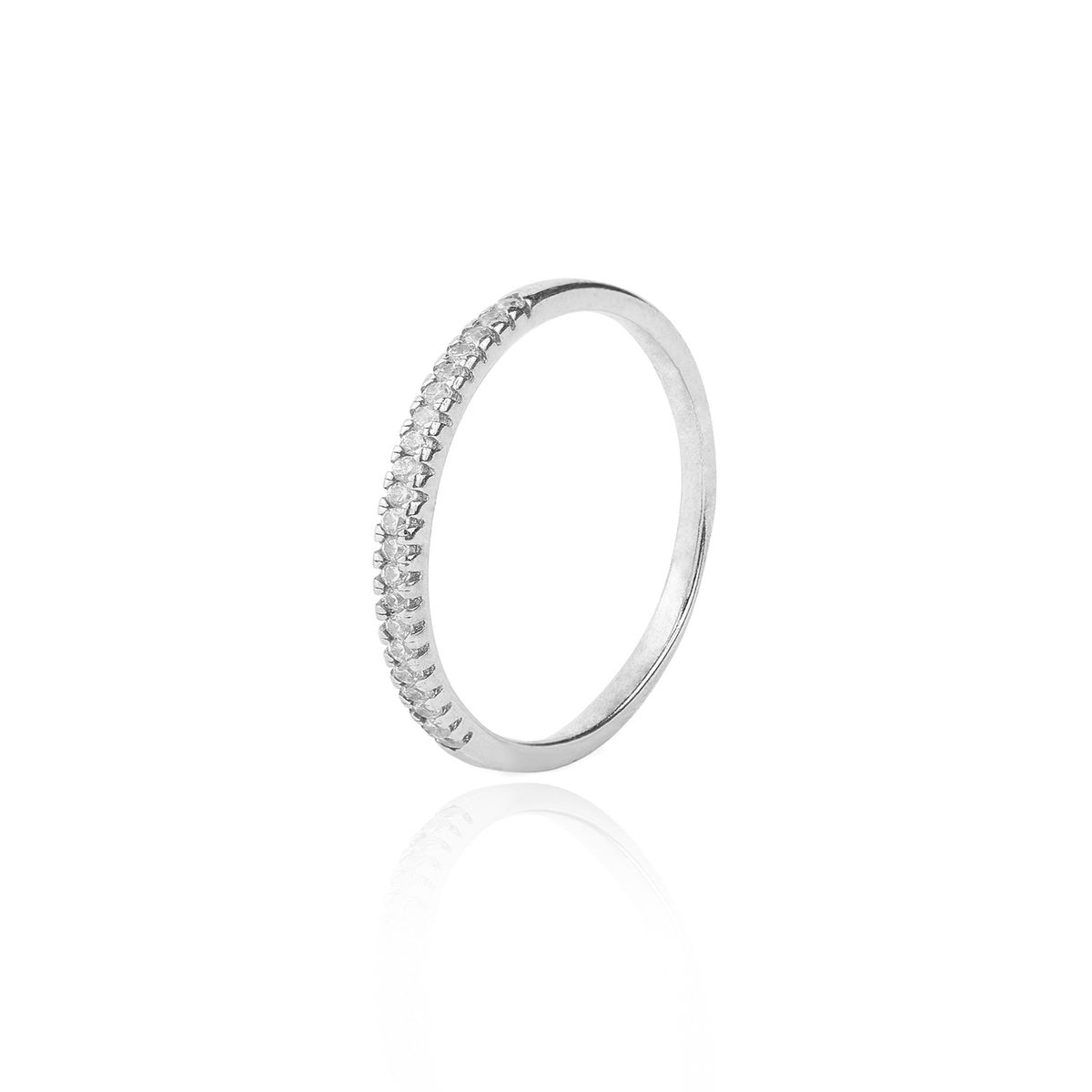 JB JOYAS BARON - Anillo de Plata Esterlina 925 Medio Cintillo