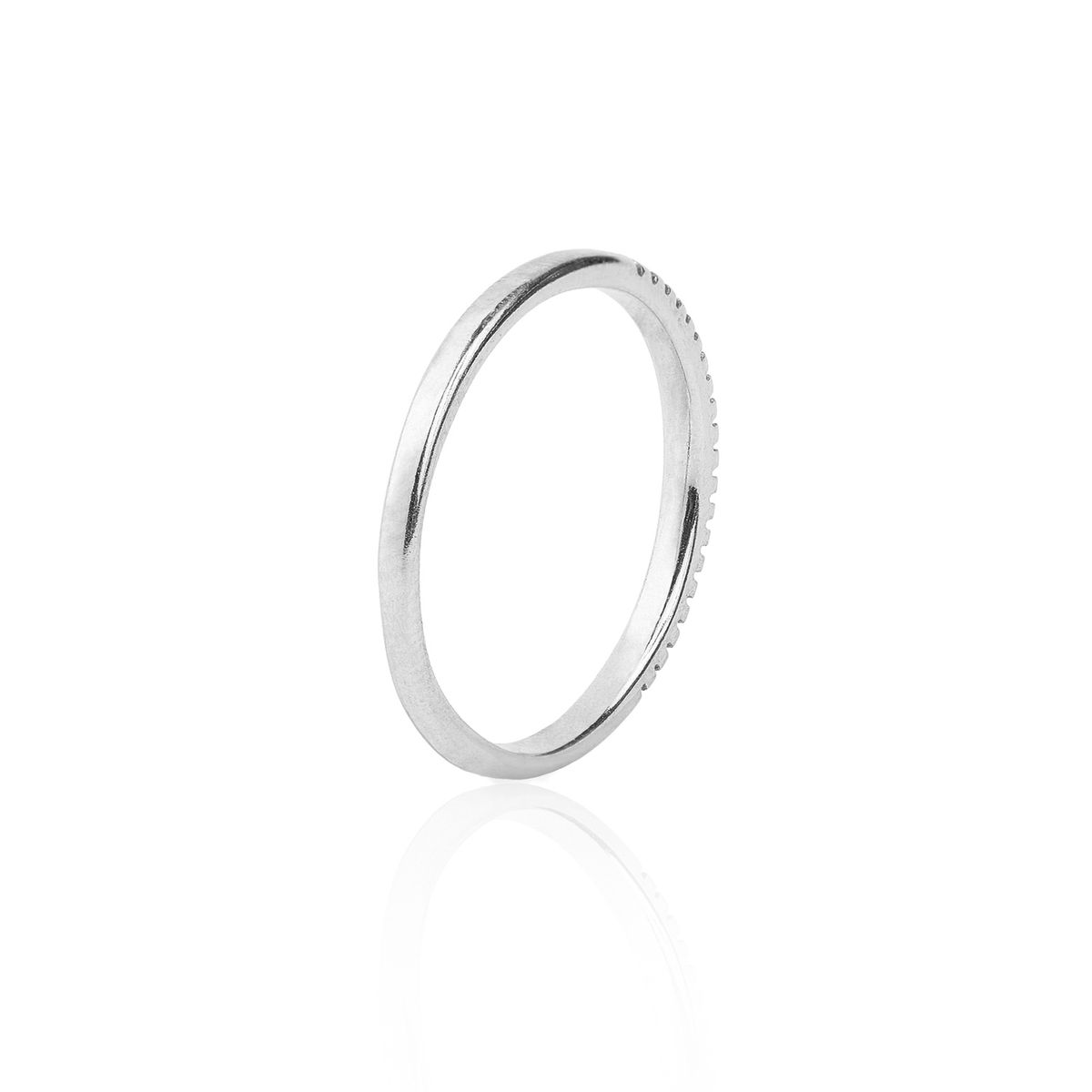 JB JOYAS BARON - Anillo de Plata Esterlina 925 Medio Cintillo