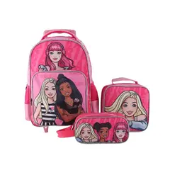 DISNEY - Set de 3 piezas (mochila + estuche + lonchera) Barbie