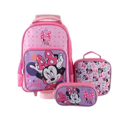 DISNEY - Set de 3 piezas mochila + estuche + lonchera - Minie