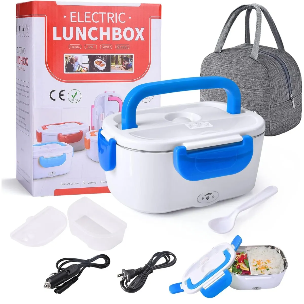 GENERICO - Caja de Almuerzo Eléctrica Calentador de Alimentos Automático