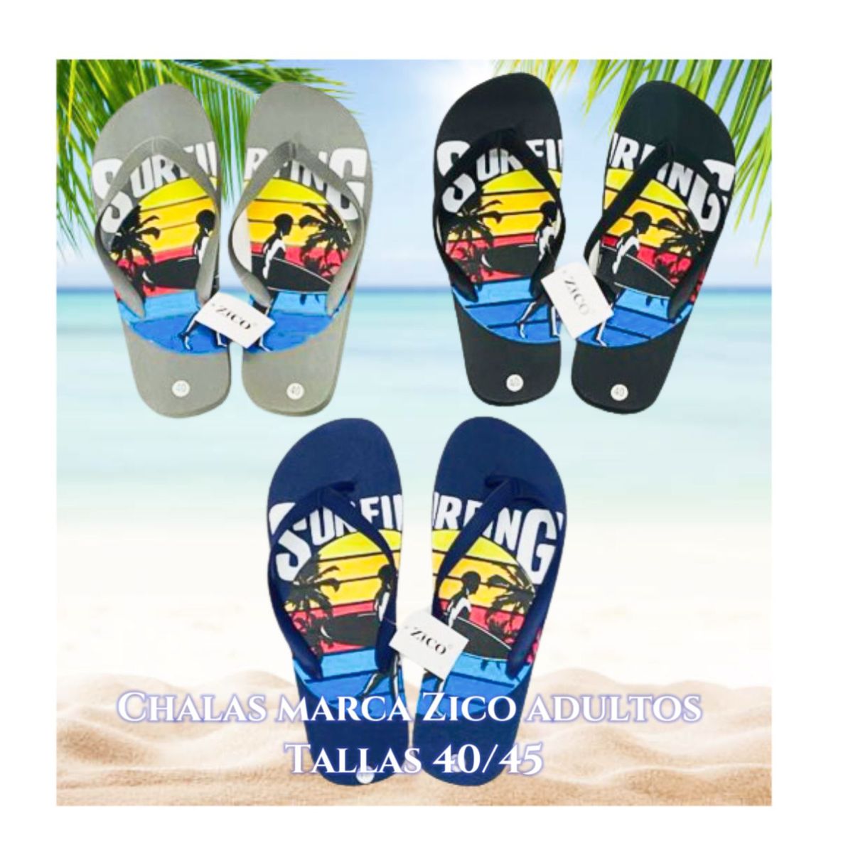 ZICO - CHALAS HOMBRE SANDALIAS HOMBRE DE VERANO ZICO 1 PAR