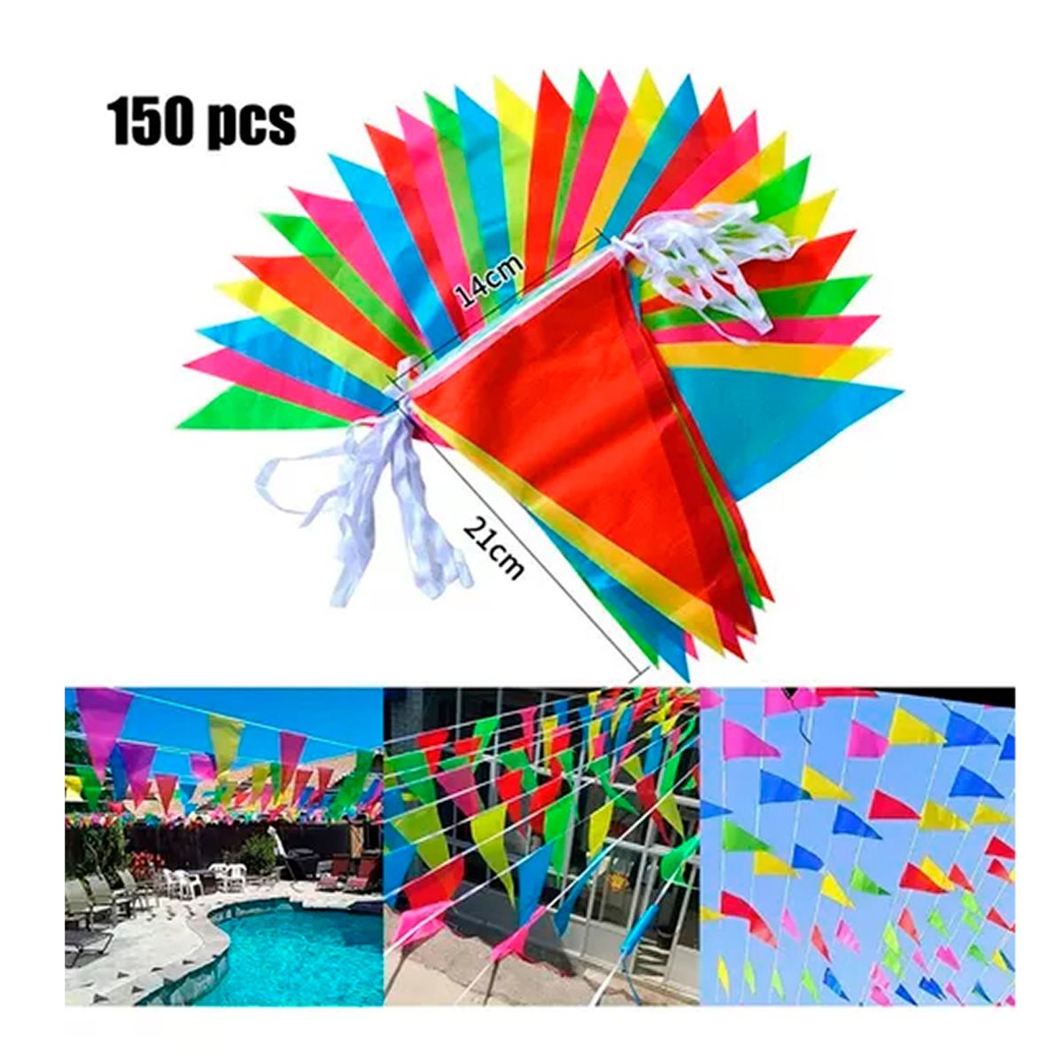 ESHOPANGIE - Banderas Decorativas De Colores