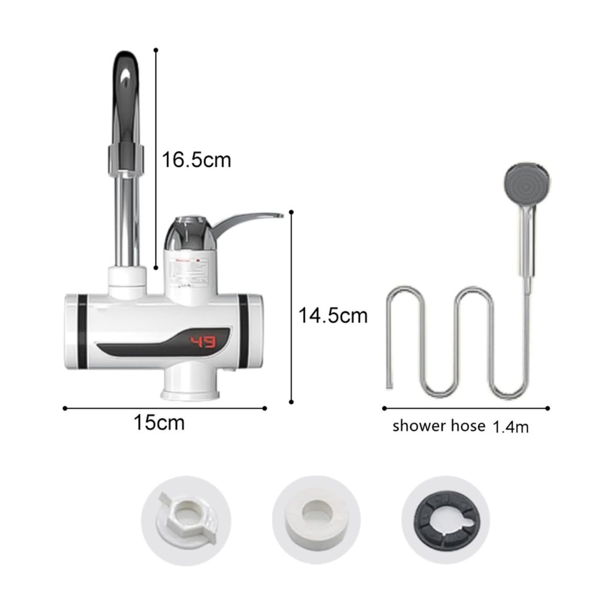 GENERICO - Calentador de Agua Instantáneo para Ducha y Grifo