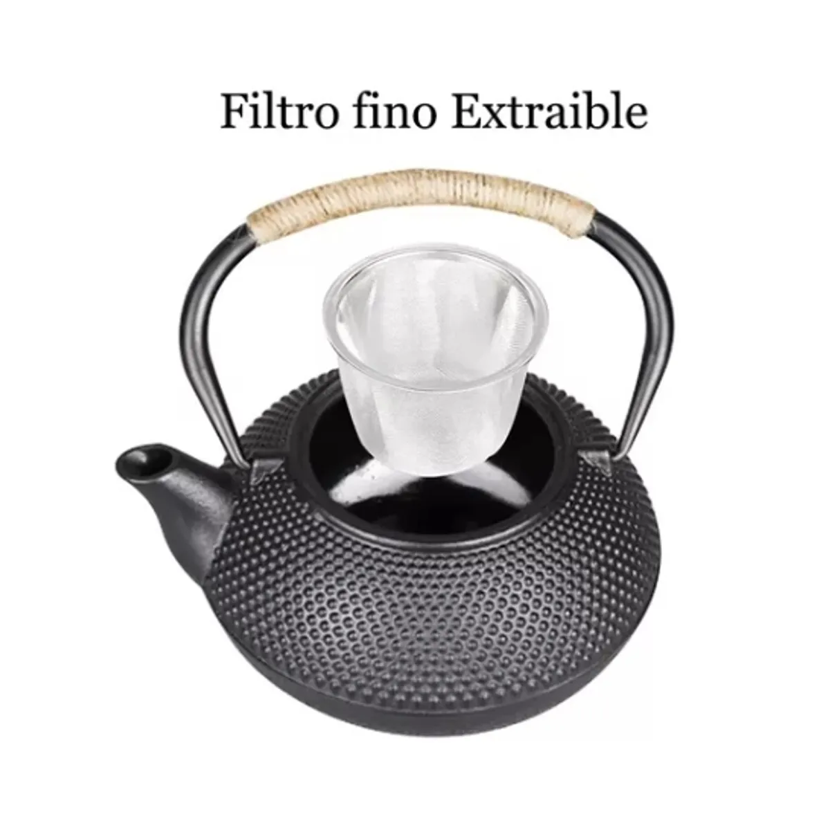 ESHOPANGIE - Tetera Hierro Fundido Japonesa Con Infusor de Acero