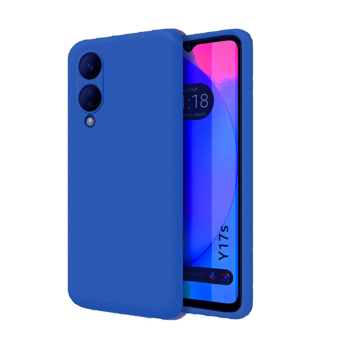 JOIGO - Carcasa Para Vivo Y17S Goma Azul