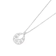 JB JOYAS BARON - Collar de Oro Blanco 18kt con Diamantes de 71 Pts Corte Brillante