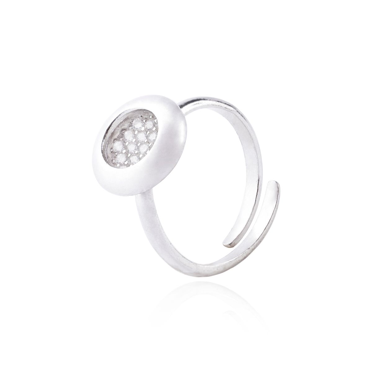 JB JOYAS BARON - Anillo de Plata Esterlina 925 Bisel Circonita