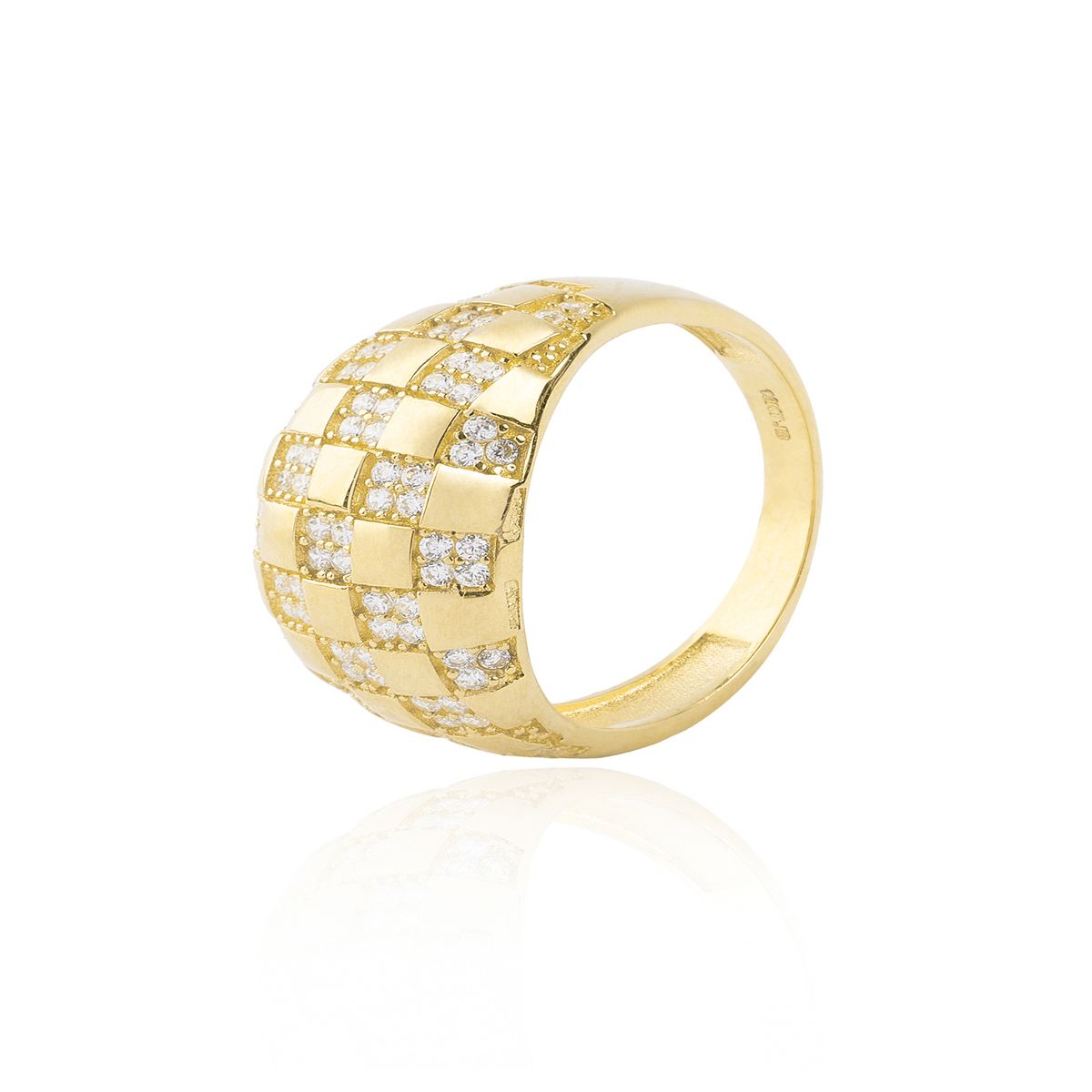 JB JOYAS BARON - Anillo de oro 18kt Circón tablero