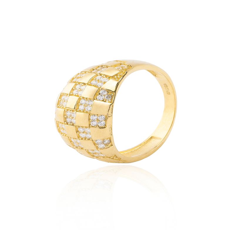 JB JOYAS BARON - Anillo de oro 18kt Circón tablero