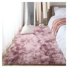 GENERICO - Alfombra Peluda 60X120 Cm Bajada De Cama 2 Unidades